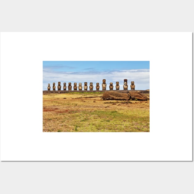 Tongariki Site - Rapa Nui - Easter Island Wall Art by holgermader